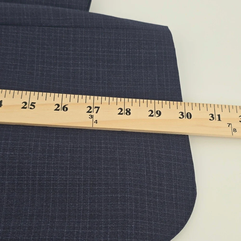 BOSS Hugo Boss Blazer Mens 40R Navy Blue Check Slim Fit Italian H-Huge-214